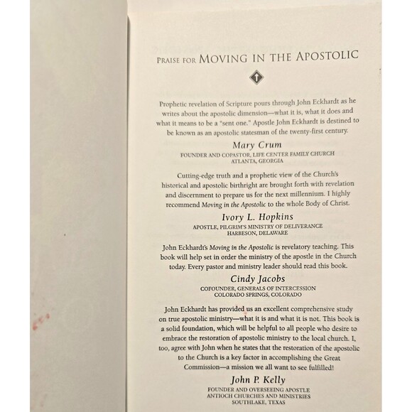 Moving in the Apostolic: God's Plan to Lead His Church to the Final Victory - Picture 4 of 13